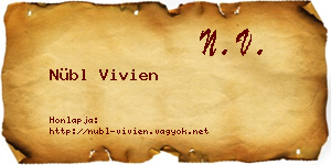 Nübl Vivien névjegykártya